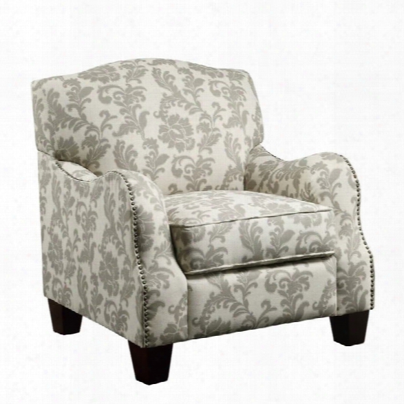 Coaster Traditional Cottage Styled Accent Arm Chair In Gray