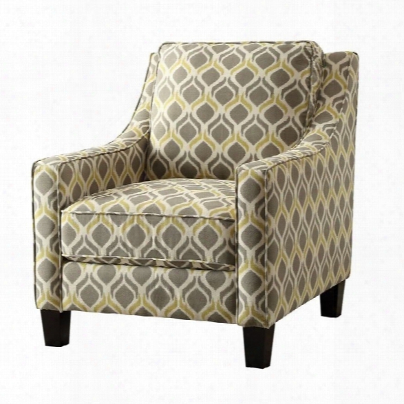 Coaster Upholstered Accent Chair In Gray And Yellow