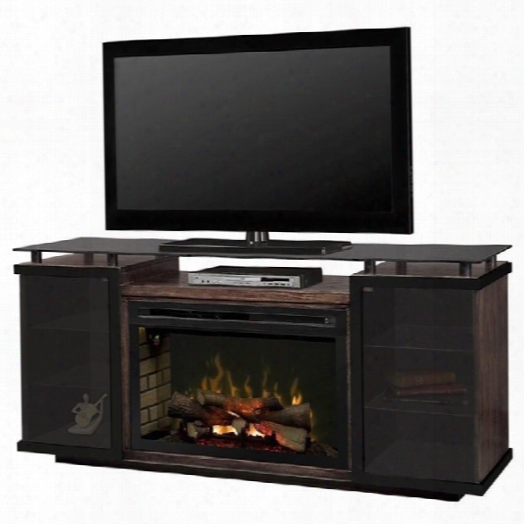 Dimplex Aiden Electric Fireplace Tv Stand With Logset In Peppercorn