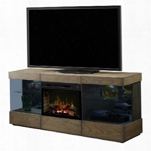 Dimplex Axel Electric Fireplace Tv Stand With Logset In Raked Sand