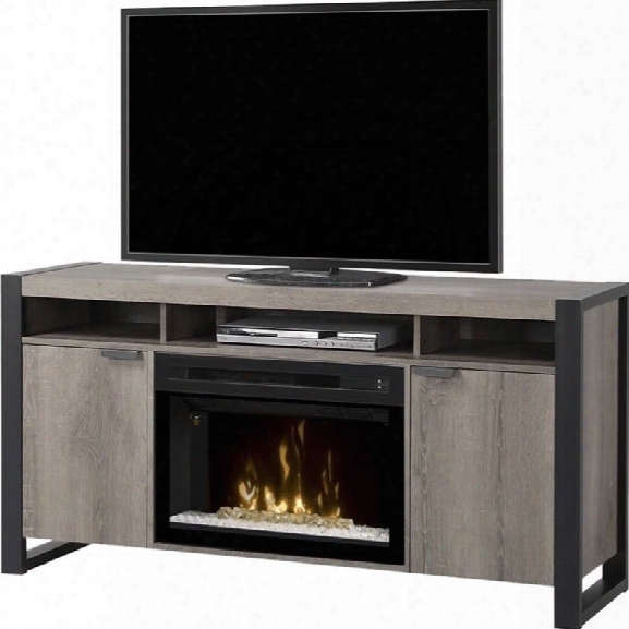 Dimplex Pierre Electric Fireplace Tv Stand With Acrylic In Steeltown