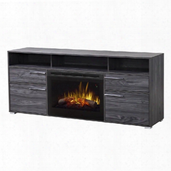 Dimplex Sander 25 Fireplace Tv Stand In Carbonized Walnut