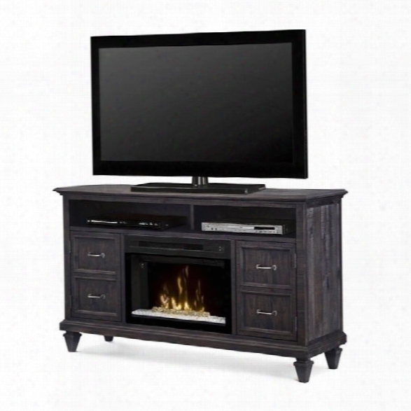 Dimplex Solomon Electric Fireplace Tv Stand With Acrylic In Gray