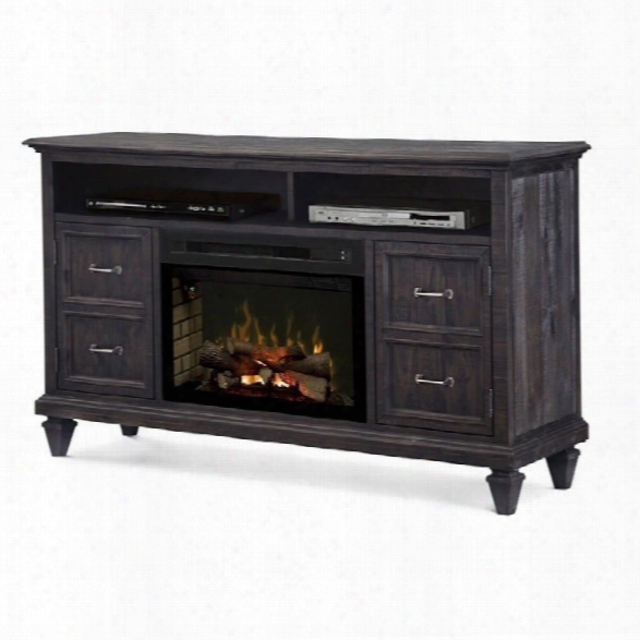 Dimplex Solomon Electric Fireplace Tv Stand With Logset In Gray