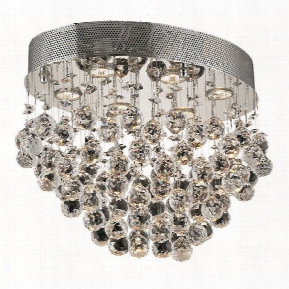 Elegant Lighting Galaxy 14 6 Light Elements Crystal Flush Mount