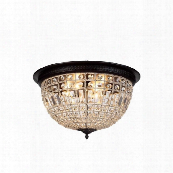 Elegant Lighting Olivia 24 4 Light Royal Crystal Flush Mount