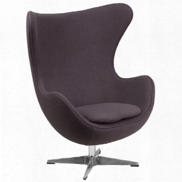 Flash Furniture Wool Fabric Egg Chair In Gray