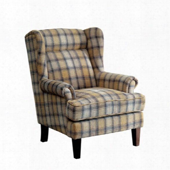 Furniture Of America Henry Wingback Accent Chair In Beige