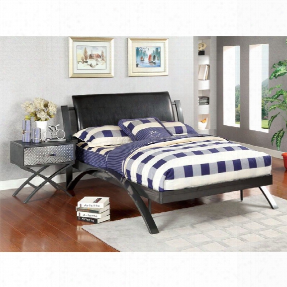 Furniture Of America Whittington 2 Piece Bedroom Set In Gun Metal