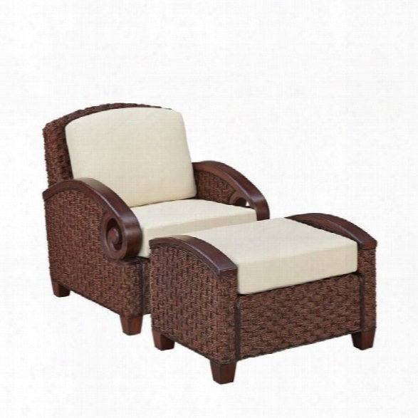 Home Styles Cabana Banana Iii Accnet Chair And Ottoman In Cinnamon