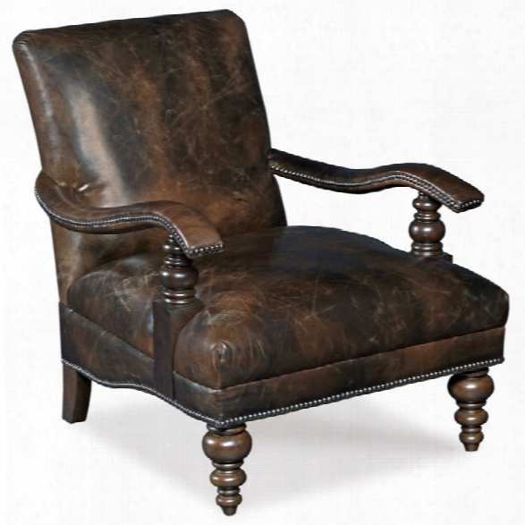 Hooker Furniture Benjamin Leather Club Chair In Brown