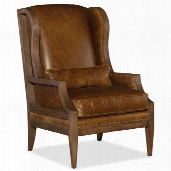 Hooker Furniture Laurel Leather Club Chair In Buckaroo Colt