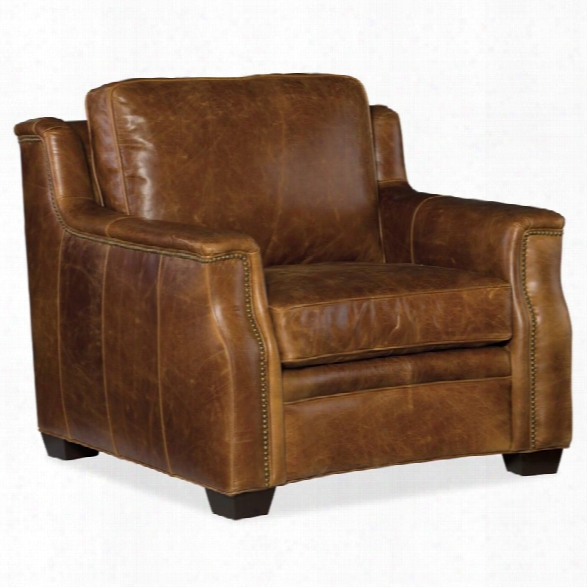 Hooker Furniture Yates Leather Arm Chair In Buckaroo Colt