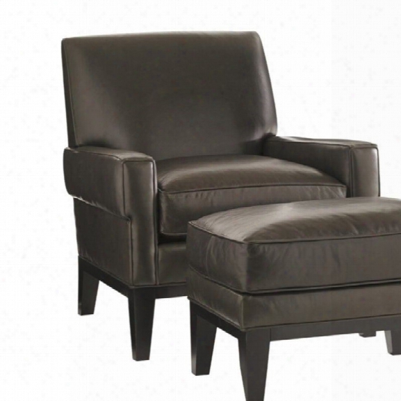 Lexington Carrera Giovanni Leather Accent Chair In Greystone