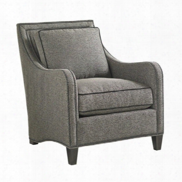 Lexington Carrera Koko Nailhead Fabric Accent Chair In Greystone