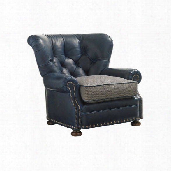 Lexington Coventry Hills Elle Leather Tufted Accent Chair In Calais