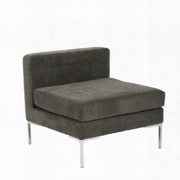 Maklaine Armless Chair In Dark Gray