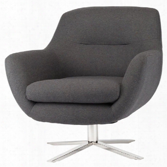 Nuevo Greta Upholstered Accent Chair In Dark Gray