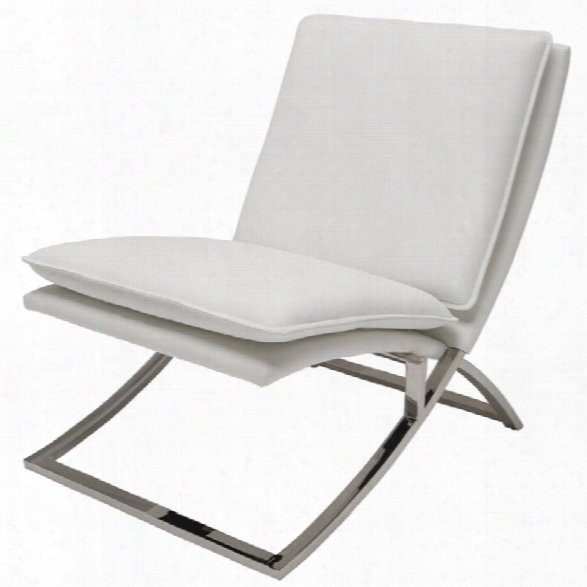 Nuevo Neo Faux Leather Accent Chair In White