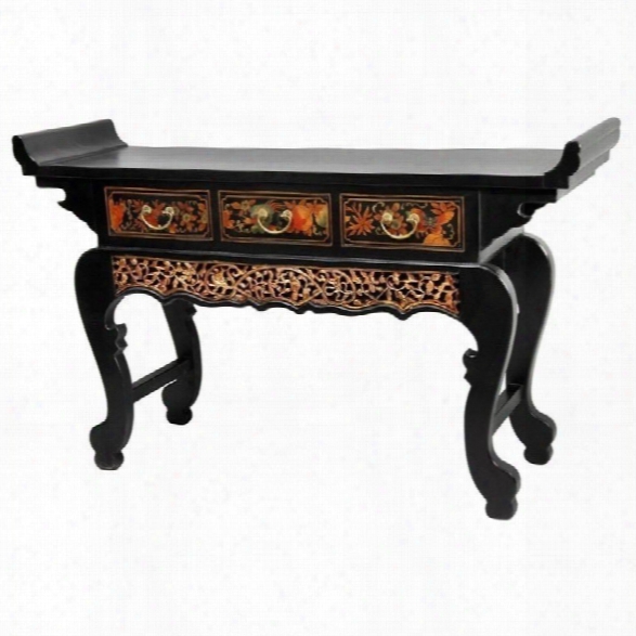 Oriental Furniture Altar Table In Black