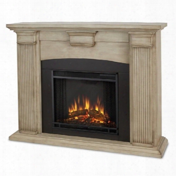 Real Flame Adelaide Indoor Electric Fireplace In Dry Brush White