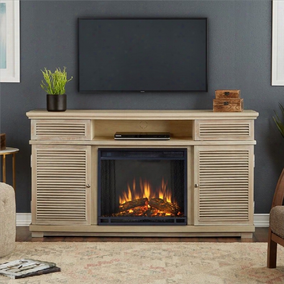 Real Flame Cavallo Fireplace Tv Stand In Weathered White