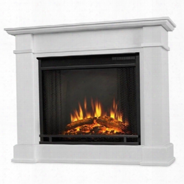 Real Flame Devin Indoor Electric Fireplace In White