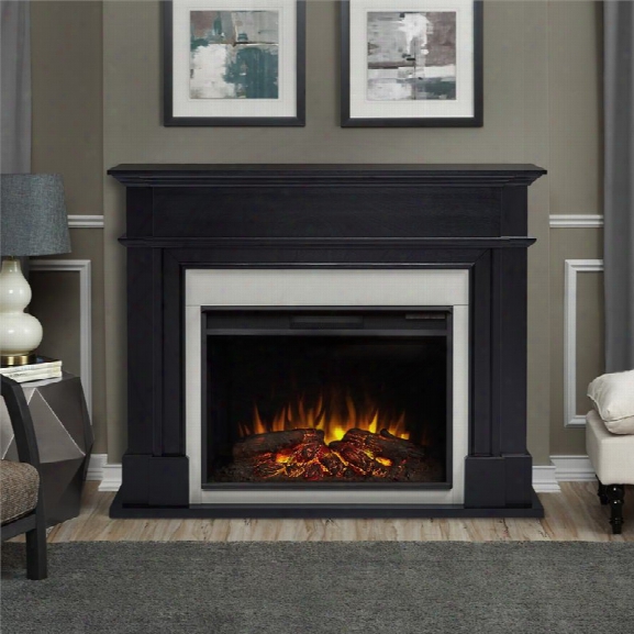 Real Flame Harlan Grand Electric Fireplace In Black