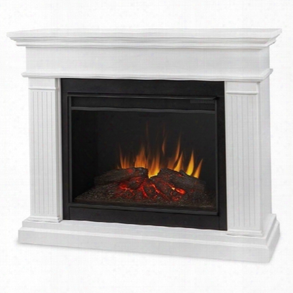 Real Flame Kennedy Electric Grand Fireplace In White