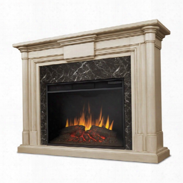 Real Flame Maxwell Grand Electric Fireplace In Whitewash