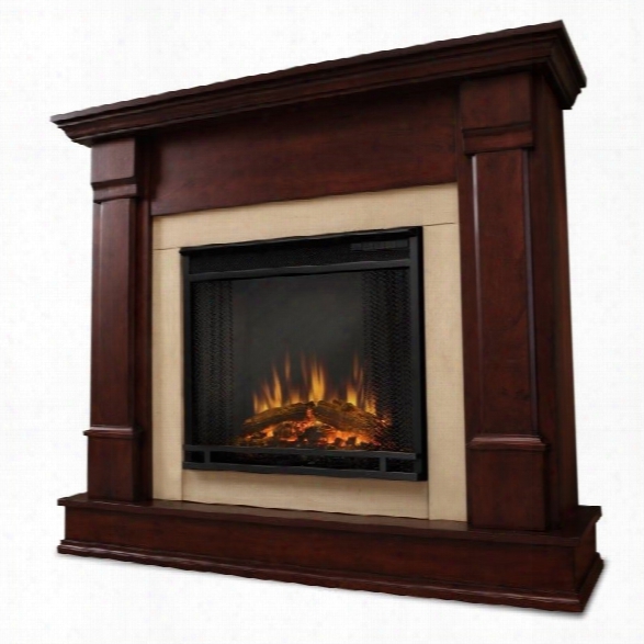 Real Flame Silverton Indoor Electric Fireplace In Dark Mahogany