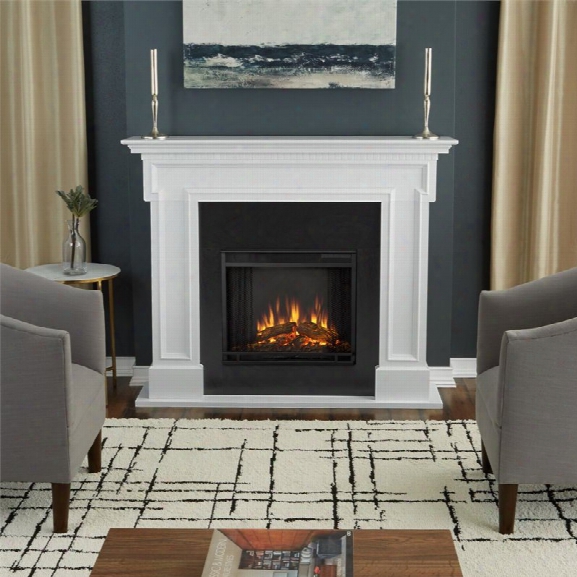 Real Flame Thayer Electric Fireplace In White