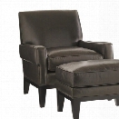 Lexington Carrera Giovanni Leather Accent Chair in Greystone