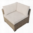 TKC Monterey Outdoor Wicker Corner Chair in Beige (Set of 2)