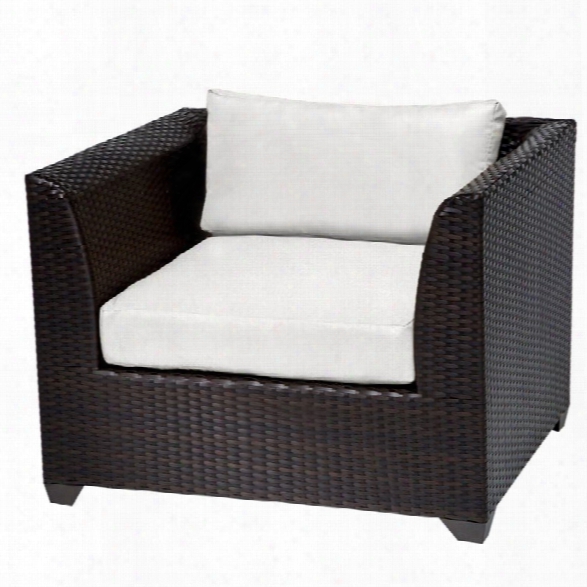 Tkc Barbados Patio Wicker Club Chair In White