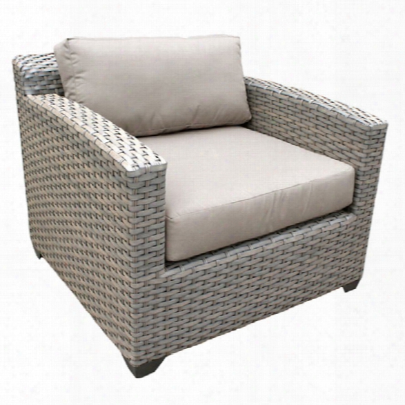 Tkc Florence Patio Wicker Club Chair In Beige