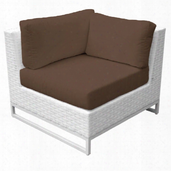 Tkc Miami Corner Patio Chair In Dark Brown (set Of 2)