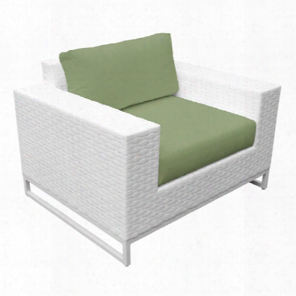 Tkc Miami Patio Wicker Club Chair In Green