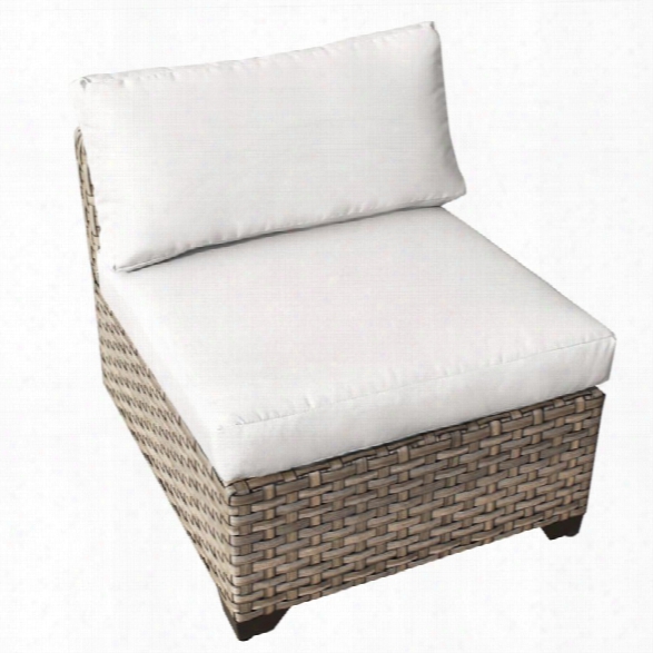 Tkc Monterey Armless Patio Chair In White (set Of 2)