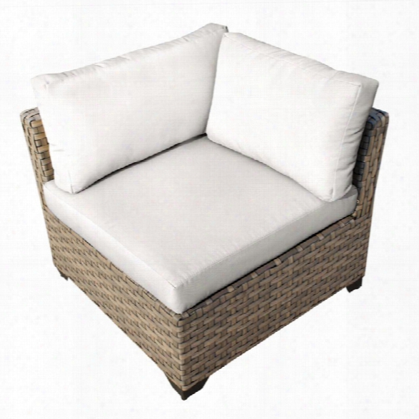 Tkc Monterey Corner Patio Chair In White (set Of 2)