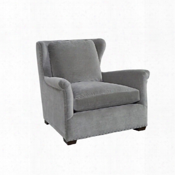 Universal Furniture Curatedhaven Velvet Arm Chair In Gray