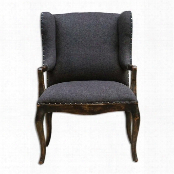 Uttermost Chione Black Armchair