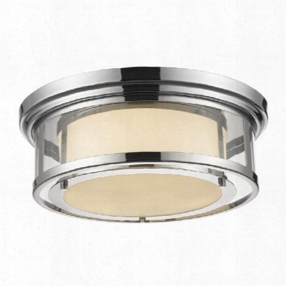 Z-lite Luna 3 Light Flush Mount In Chrome