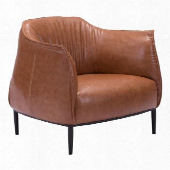 Zuo Julian Faux Leather Chair In Coffee