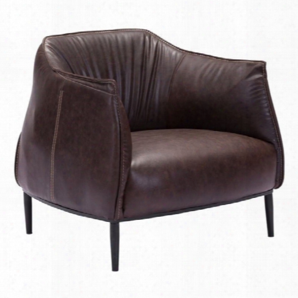 Zuo Julian Faux Leather Chair In Espresso