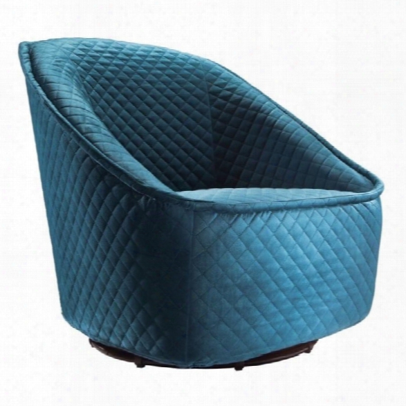 Zuo Pug Swivel Chair In Aquamarine
