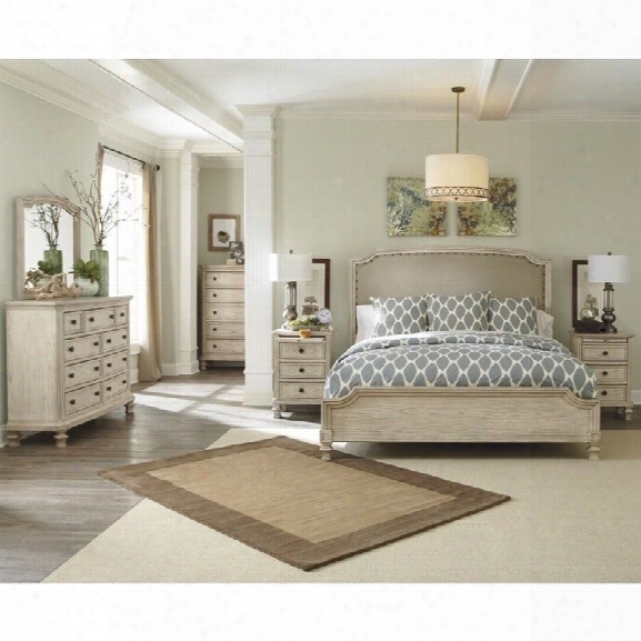 Ashley Demarlos 6 Piece Wood California King Panel Bedroom Set