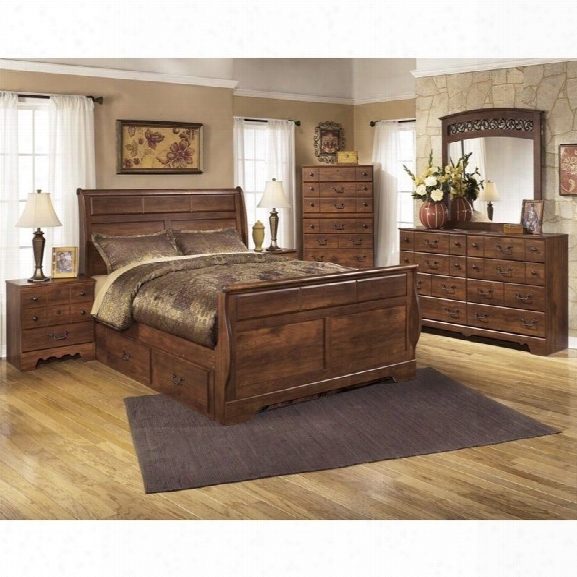 Ashley Timberline 6 Piece Wood Queen Drawer Sleigh Bedroom Set