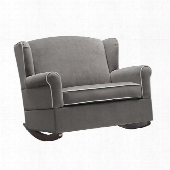 Baby Relax Lainey Wingback Rocker In Graphite Gray