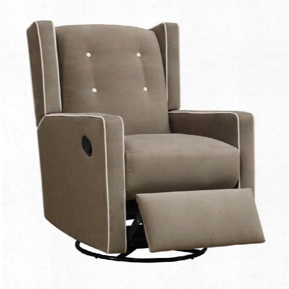 Baby Relax Mikayla Upholstered Swivel Gliding Recliner In Mocha